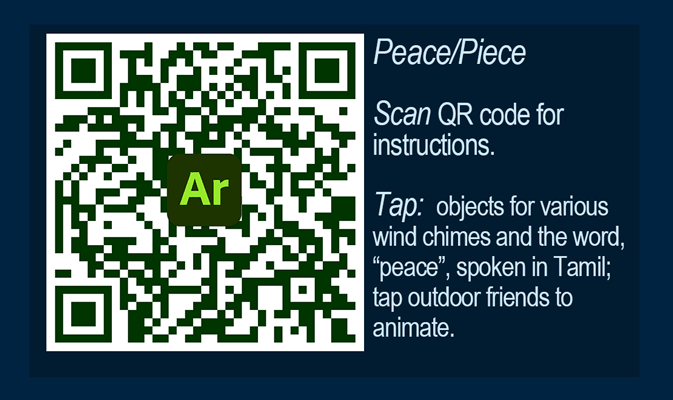 A qr code with green text  Description automatically generated